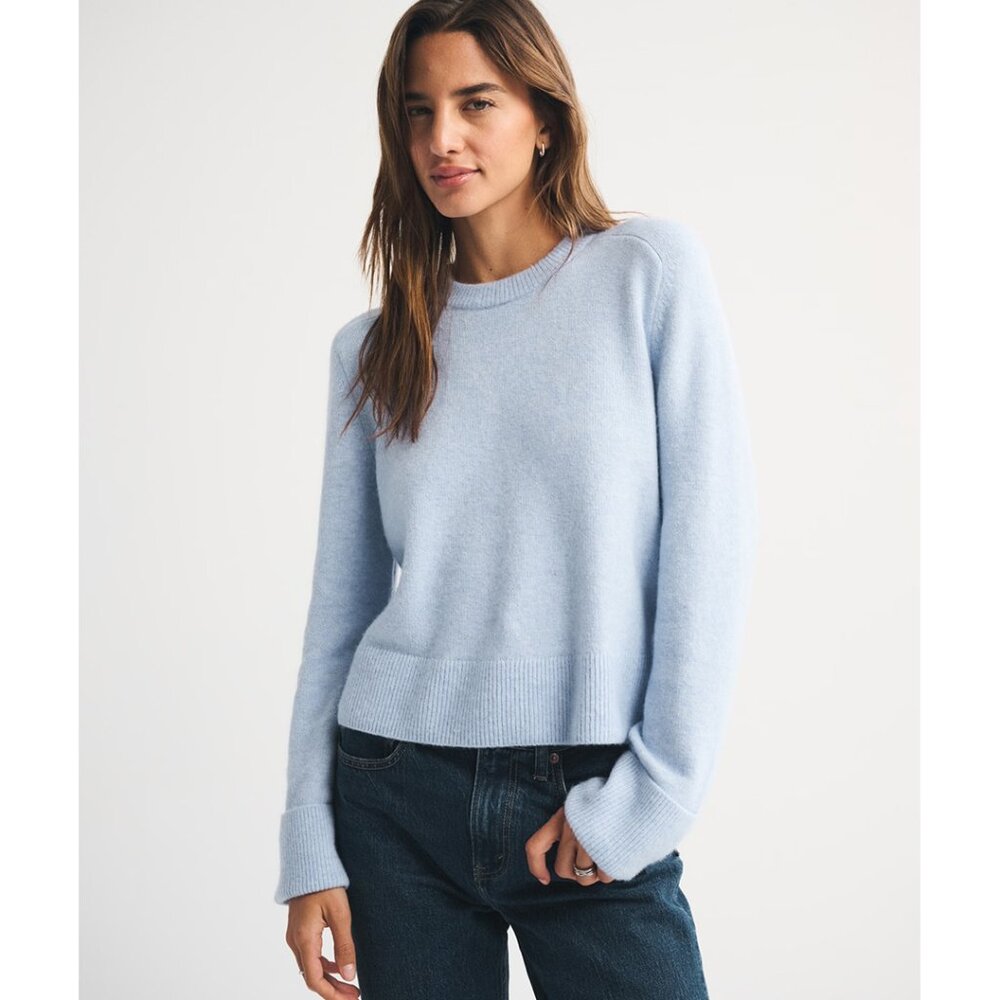 Abercrombie Madeline Merino Blend Sweater in Blue (M)